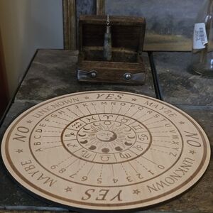 Mystical Wooden Pendulum Board & Pendulum Perfect For Halloween